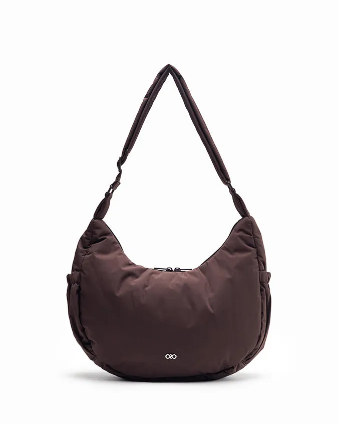 XL POSH CRESCENT BAG IN CHOCO