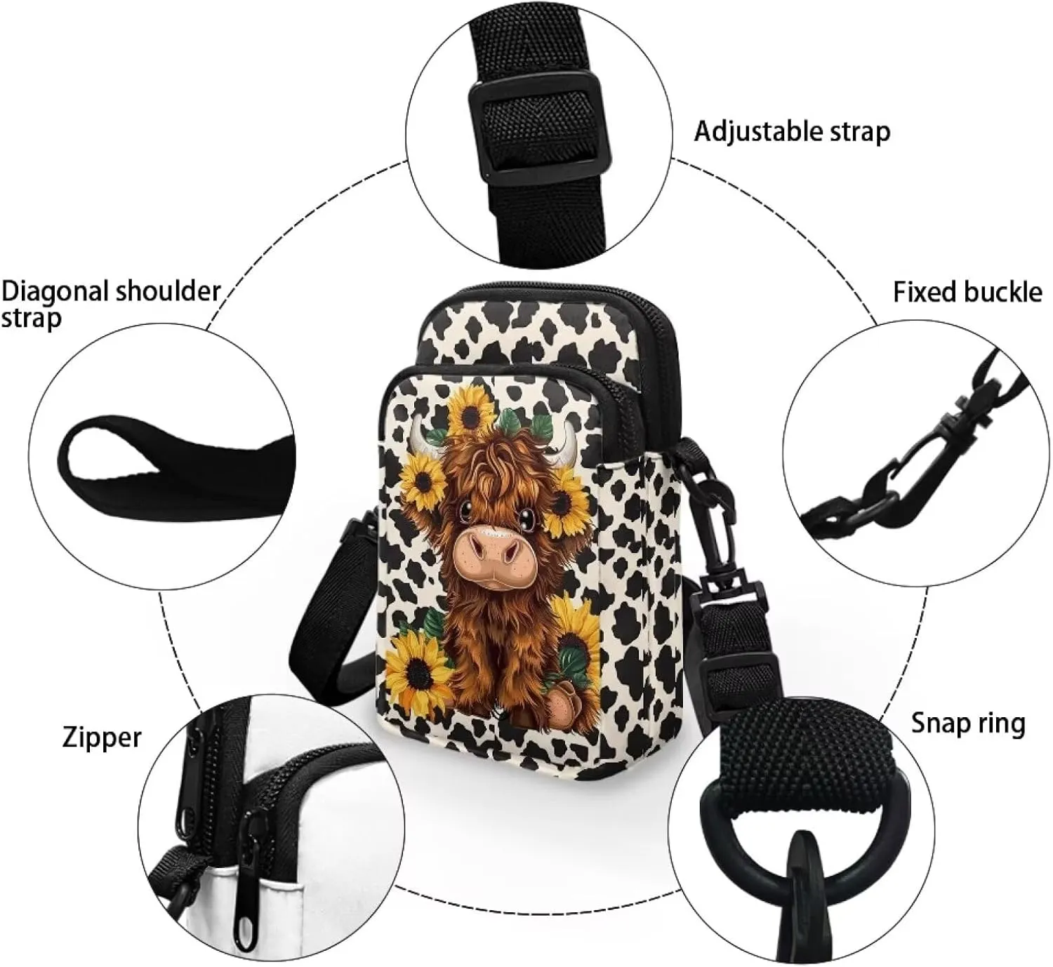 Xpyiqun Small Crossbody Bag Women Phone Purses Sling Shoulder Handbag Cross Body Pouch Wallet Bags