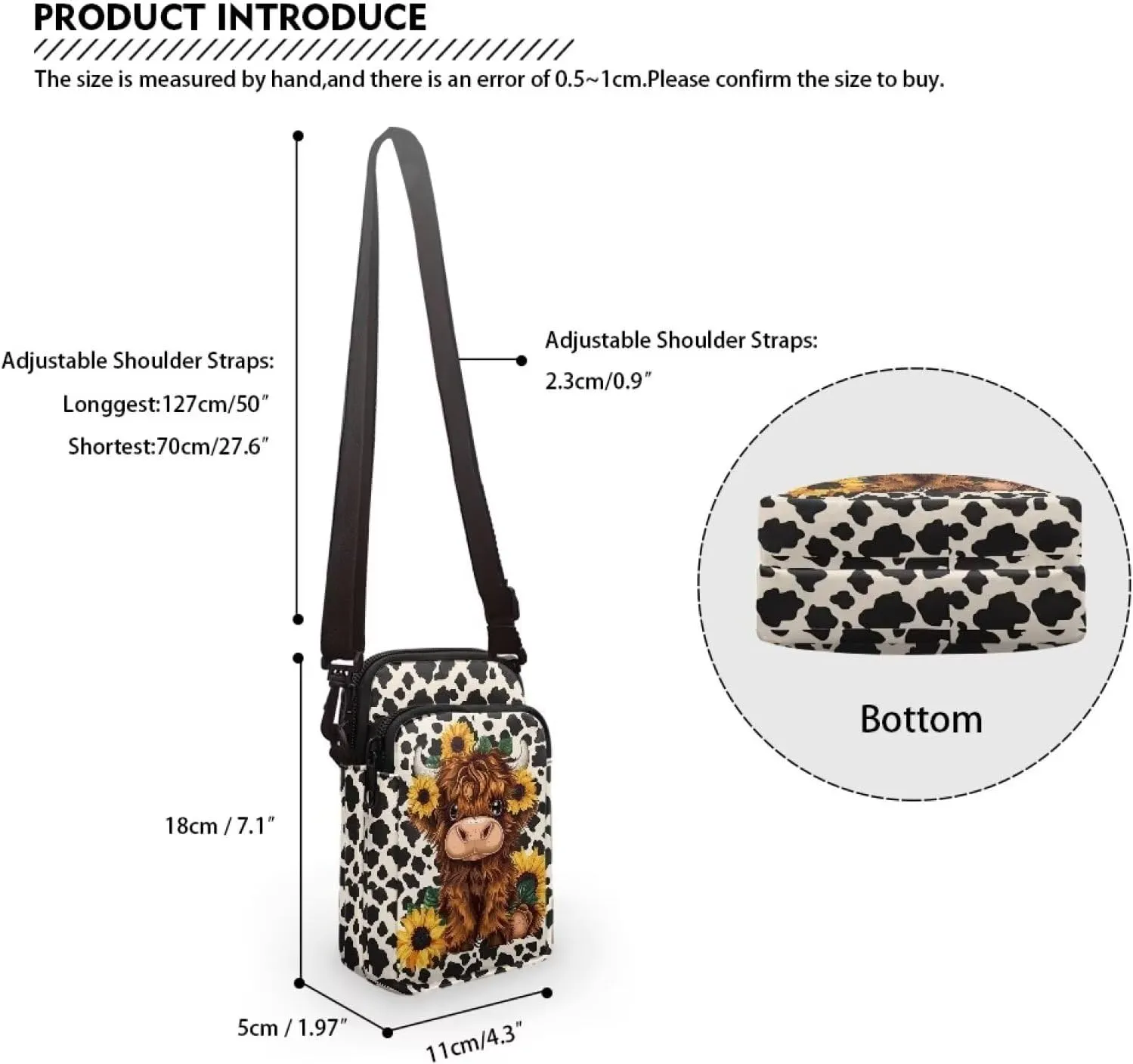 Xpyiqun Small Crossbody Bag Women Phone Purses Sling Shoulder Handbag Cross Body Pouch Wallet Bags