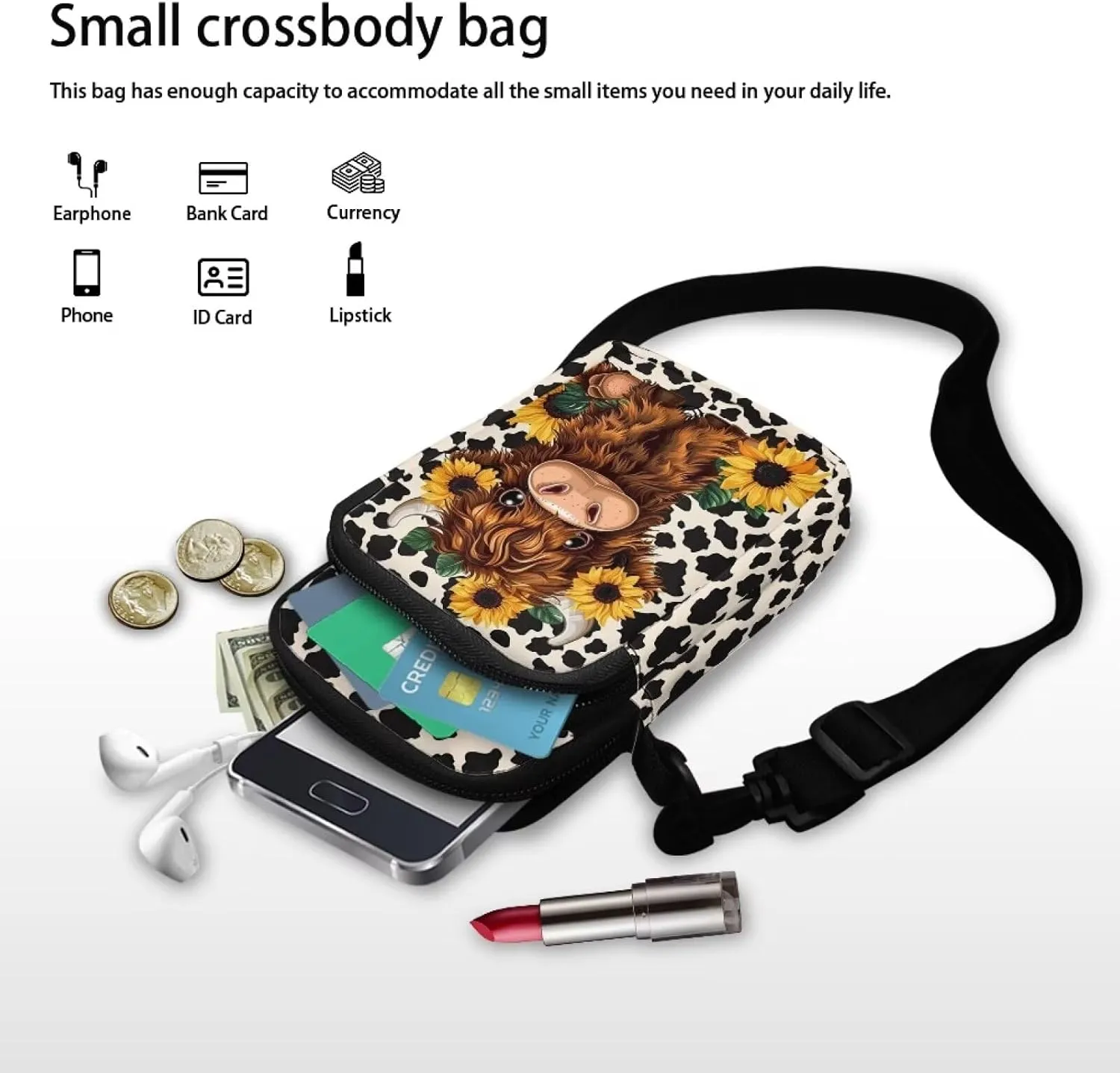 Xpyiqun Small Crossbody Bag Women Phone Purses Sling Shoulder Handbag Cross Body Pouch Wallet Bags