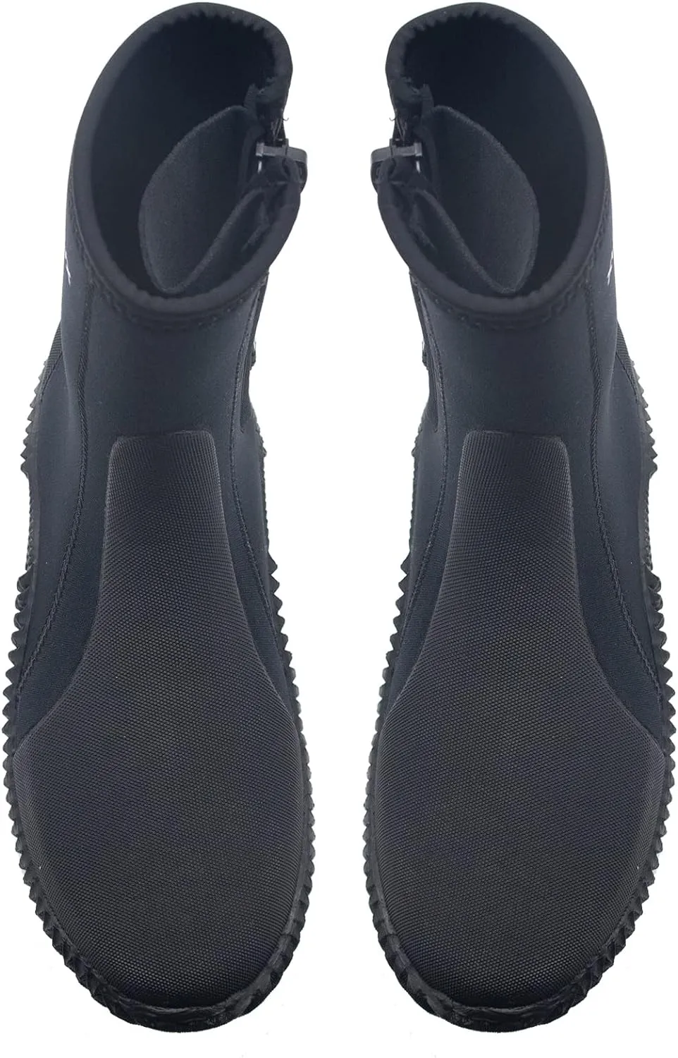 XUKER Neoprene Diving Boots, 3mm 5mm Water Shoes Glued Blind Stitched Wetsuit Booties Adult Men Women with Anti-Slip Rubber Sole Side Zipper