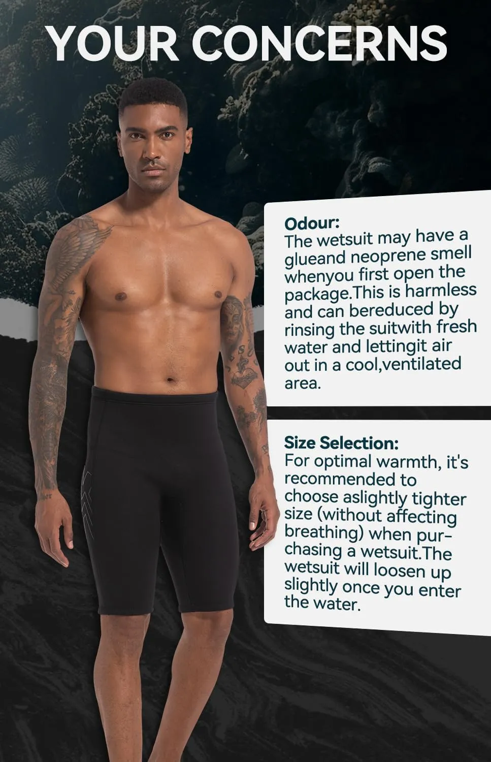 XUKER Wetsuit Shorts Men Women 3mm, Neoprene Shorts Wet Suits for Water Sports Pool Swimming Snorkeling Floating Canoeing Aerobics