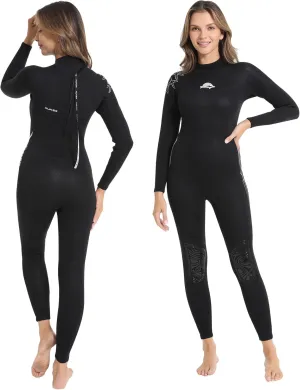 XUKER Women Men Wetsuit 2mm 3mm, Neoprene Wet Suits Front/Back Zip in Cold Water Full Body Dive Suit for Water Sports