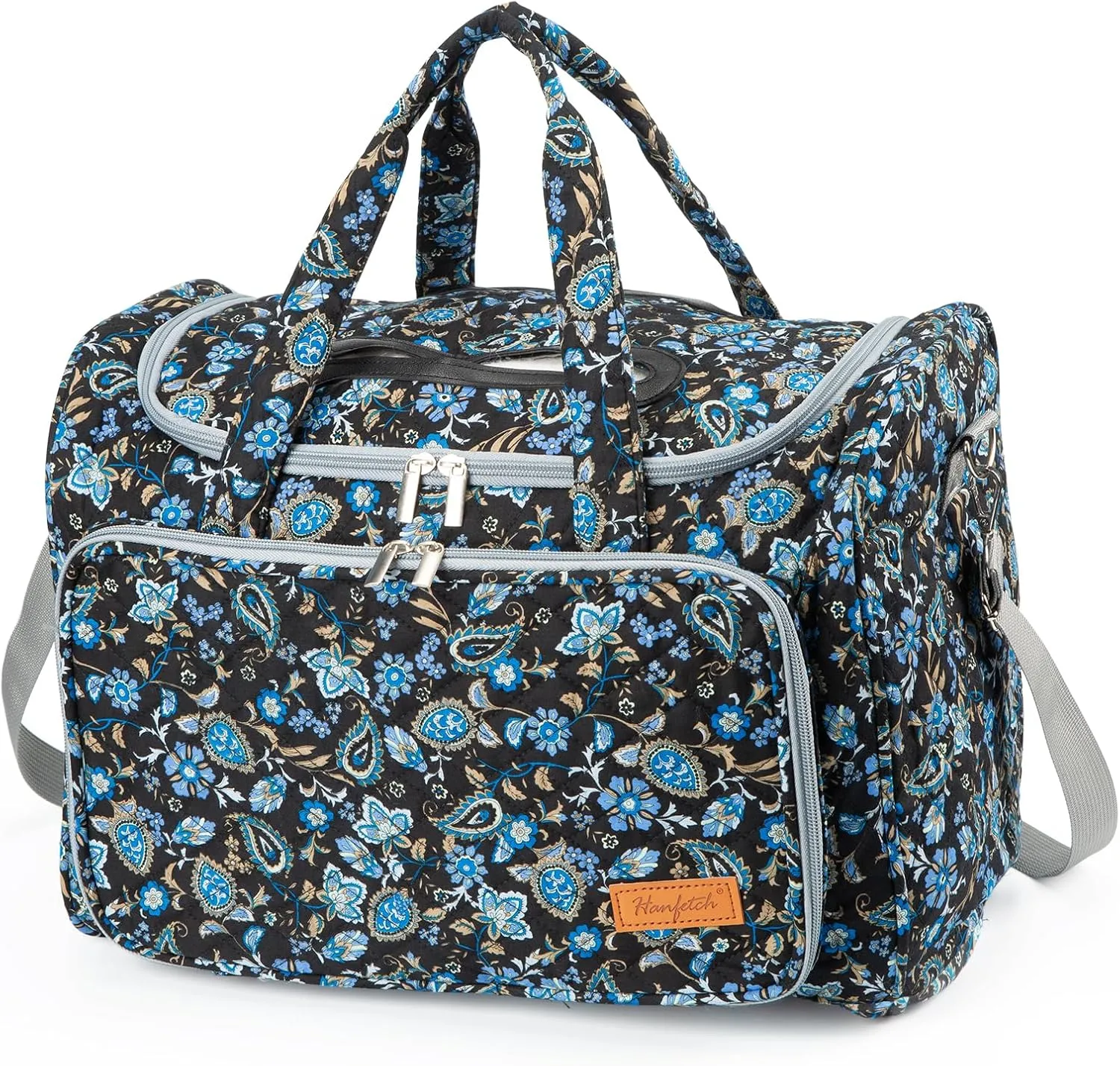 Yarn Storage Organizer, Knitting Crossbody Bag, Large Crochet Bag Tote Gift Yarn Holder Case for Carrying Projects, Knitting Needles, Crochet Hooks and Other Accessories (Paisley)