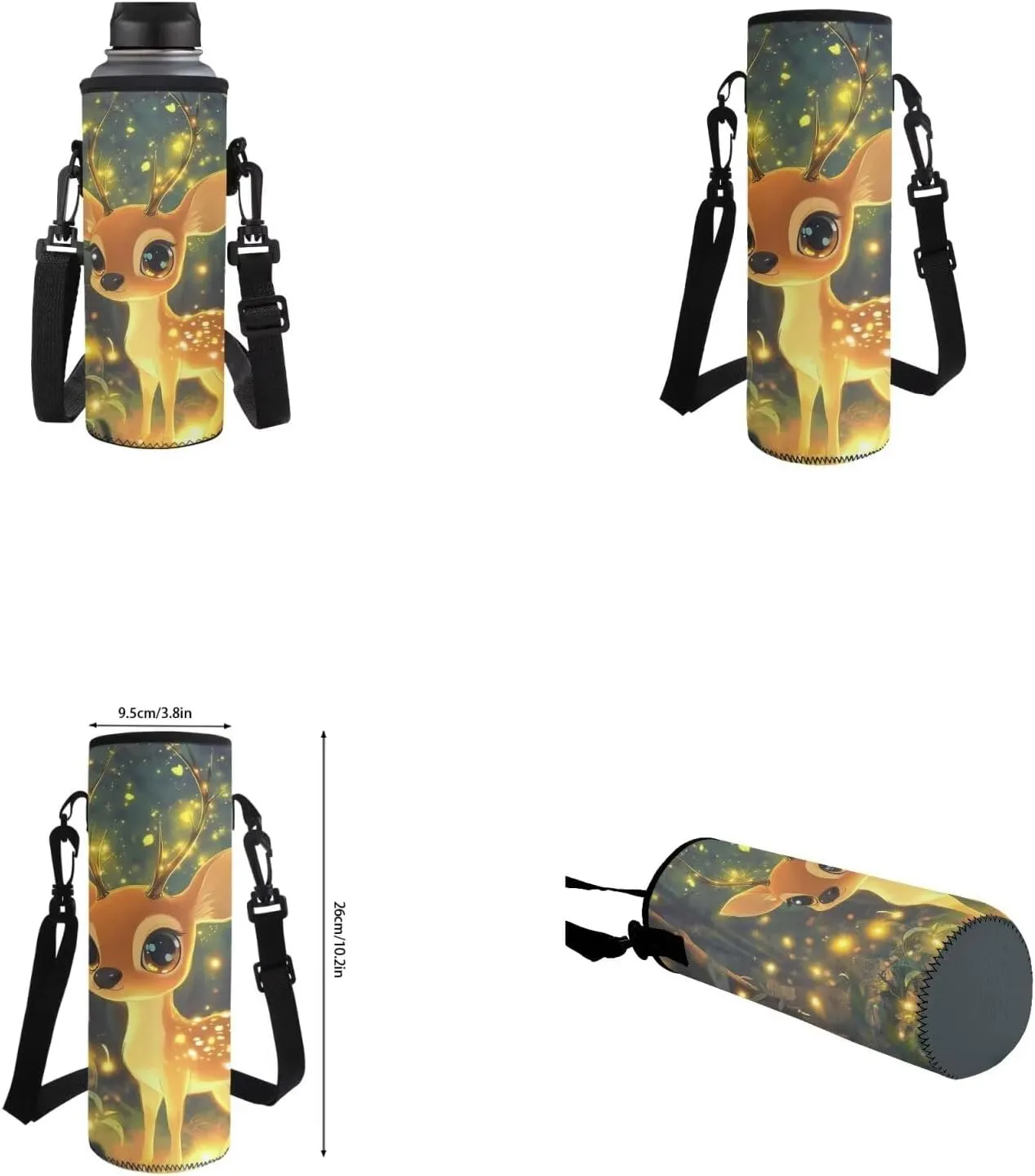Yellow Deer Pre School Backpack for Girls with Lunch Box Fashion Trend Bookbags for 6Th Grade Kids Lightweight Casual Daypack with Zip Front Pocket Aesthetic New Semester Gifts Bag