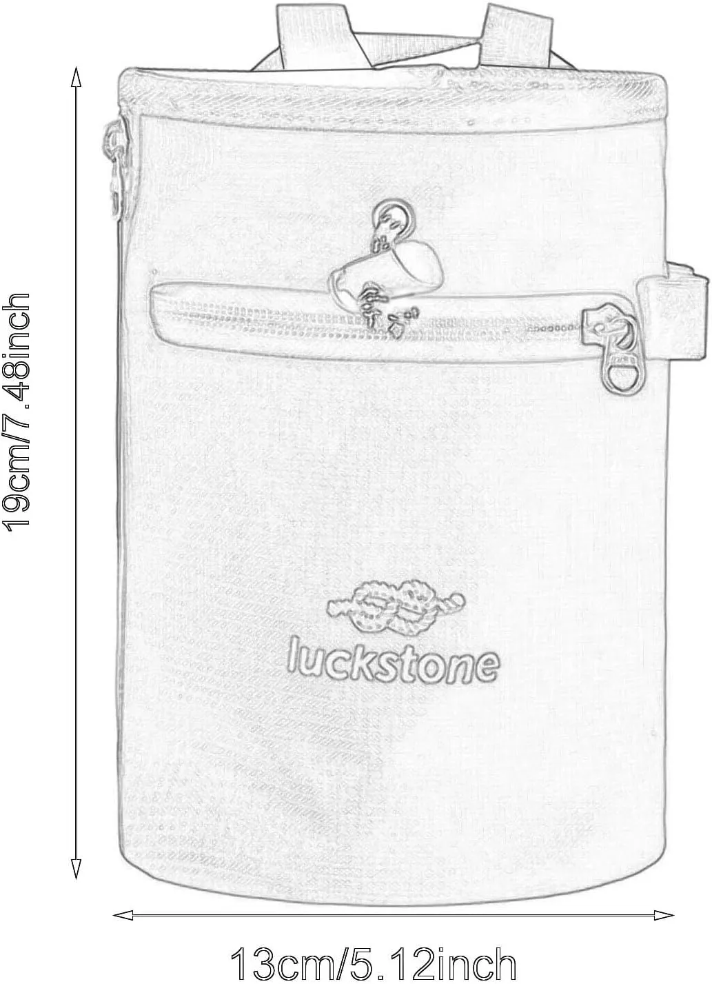 YIJU Chalk Bag for Rock Climbing with Zipper Pocket Lightweight Storage Pouch Adjustable Waist Belt for Workout Sports Disc Golf