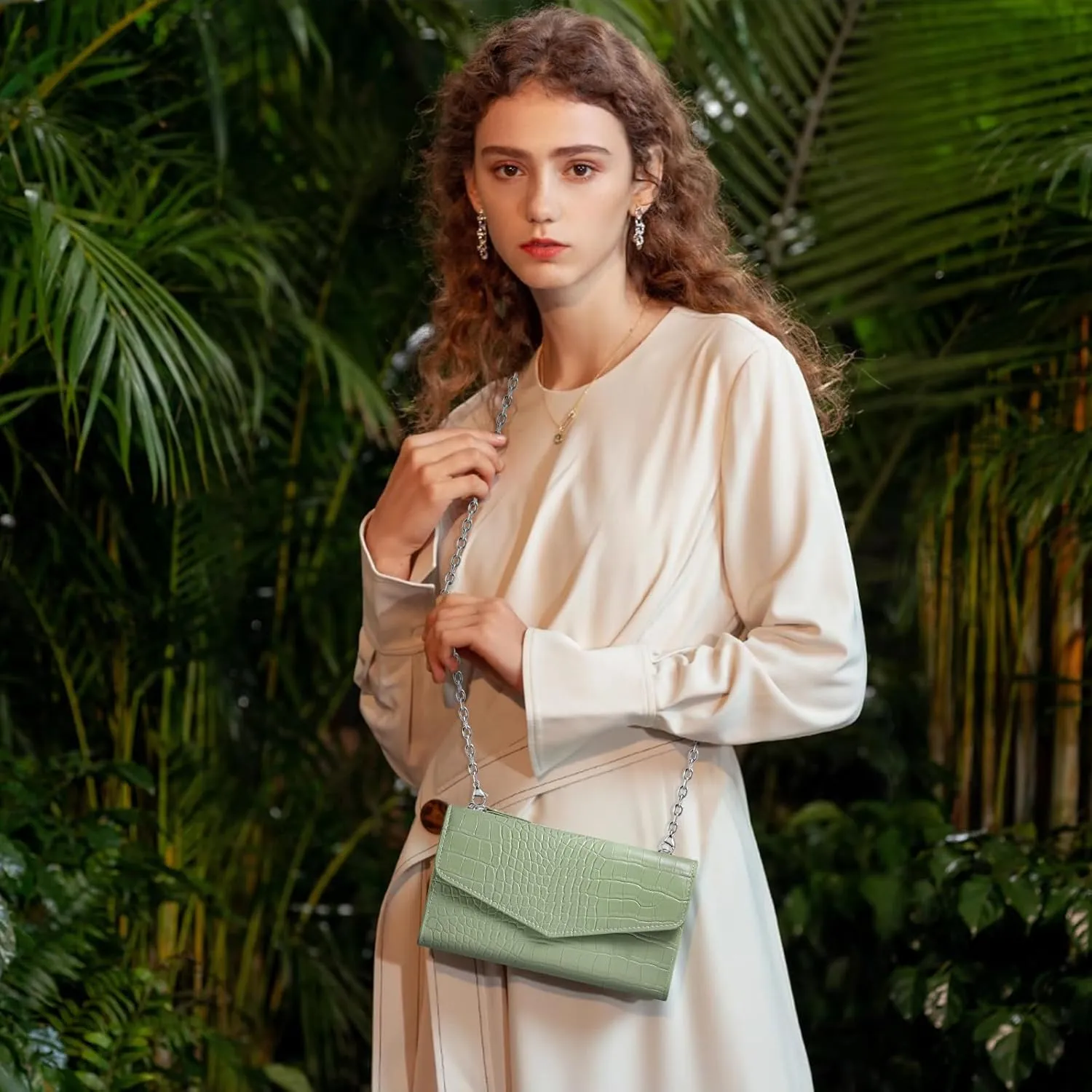YINHEXI Crossbody Clutch Purses Bags for Women, Small Crossbody Cell Phone Holder Purse, PU Leather Clutch Wallet for Women