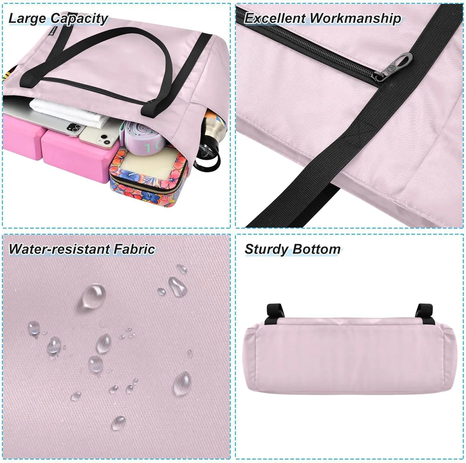 Yoga Mat Bag for Women Adjustable Yoga Gym Bag with Pockets
