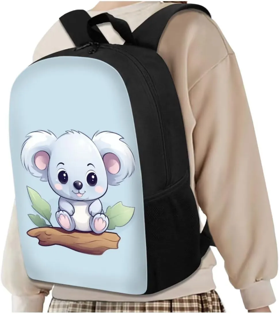 Ystardream Blue Koala Backpack With Lunch Box Bookbags for 6Th Grade Girls Middle School Backpack Set 4 in 1 with Water Bottle Sleeve Kindergarten Middle School Bookbags Set for Teens Kids