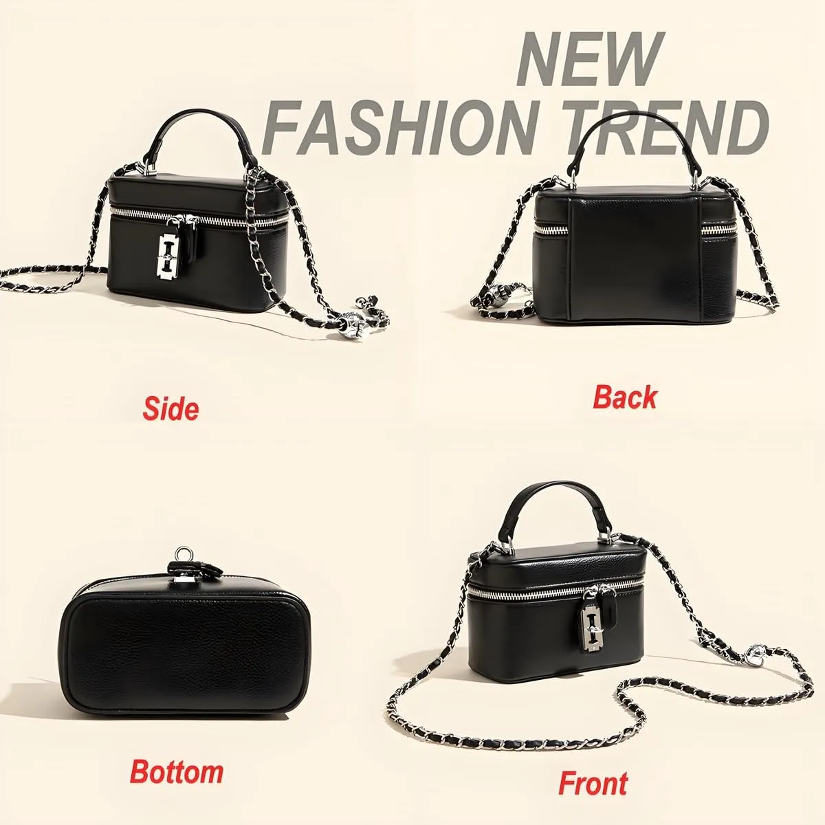 YXBQueen Crossbody Bag for Women Small Top-Handle Pouch Purse Designer Shoulder Handbag Luxury Leather Crossbody Purses