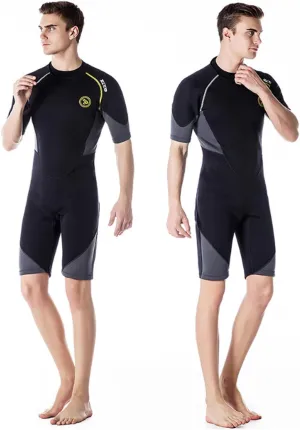 ZCCO Men's Wetsuits 1.5/3mm Premium Neoprene Back Zip Shorty Dive Skin for Spearfishing,Snorkeling, Surfing,Canoeing,Scuba Diving Suits