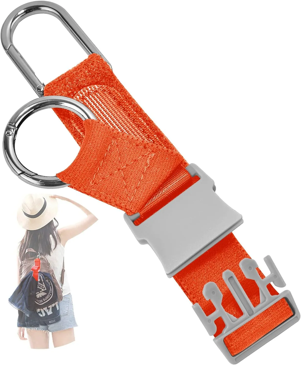 ZINZ Elastic Jacket Gripper Travel Strap with D-Ring Hooks and Buckle, Suitcase Straps Belts Travel Accessories, Makes Your Hands Free