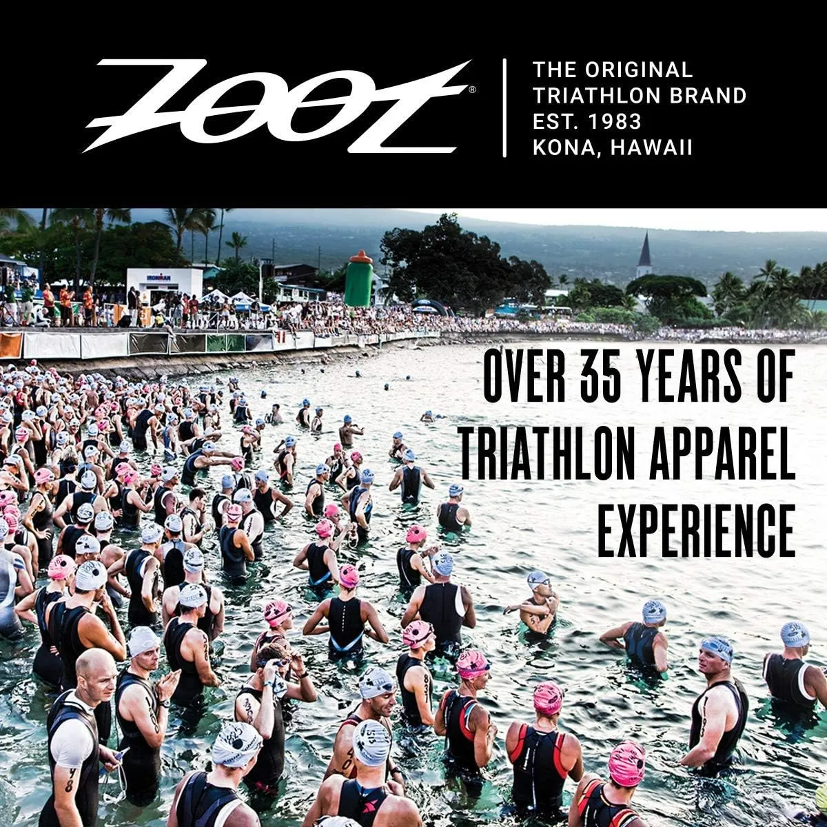 Zoot Men's Triathlon Kona 2.0 Wetsuit, Sleeveless Neoprene Triathlete Suit for Open Water Swimming Ironman Racing Wetsuit